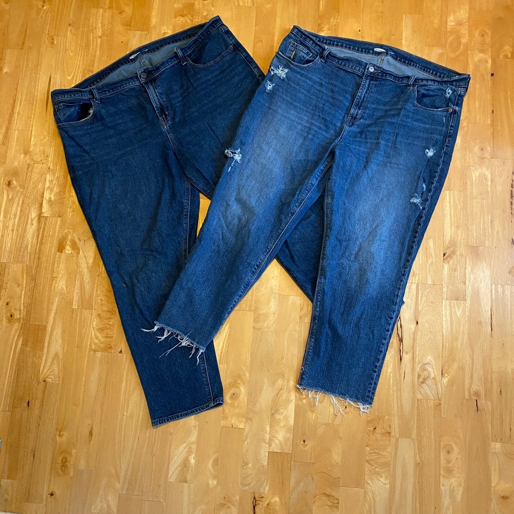 2-pair Old Navy size 18 boyfriend jeans